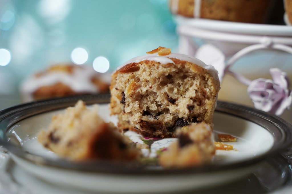 muffiny cynamonowe z czekoladą i migdałami