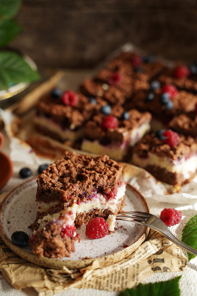 ciasto kokosowe z owocami