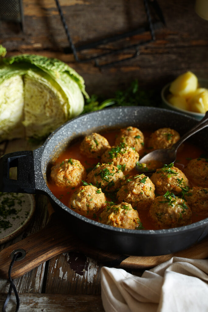 pulpety z indydka z kapustą 