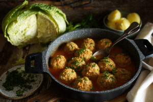 pulpety z indyka z kapustą