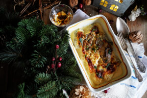 Karp pieczony w śmietanie