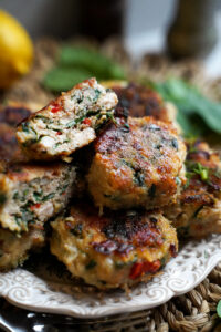 kotlety drobiowe ze szpinakiem
