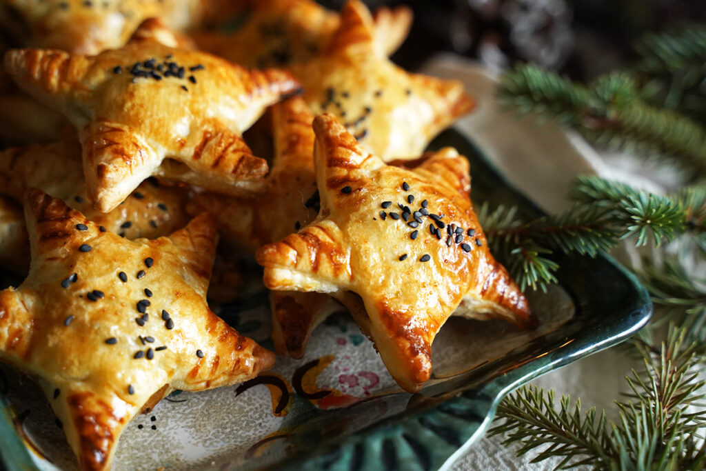 proste paszteciki z kapustą i grzybami