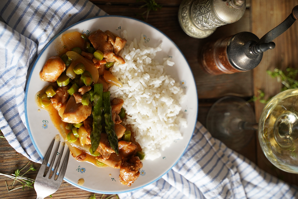 Kurczak ze szparagami